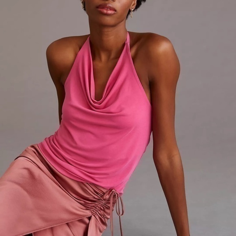 Anthropologie Cowl Neck Halter
